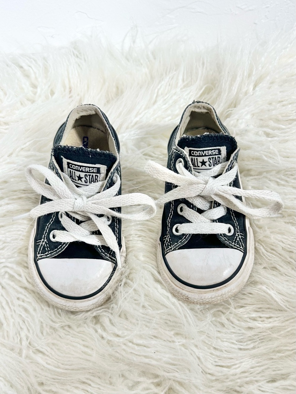 Converse Chuck Taylor All Star Black Canvas Low Top Toddler Shoes Size 6
